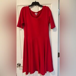 LuLaRoe Vibrant Red Nicole XXL Stretch dress